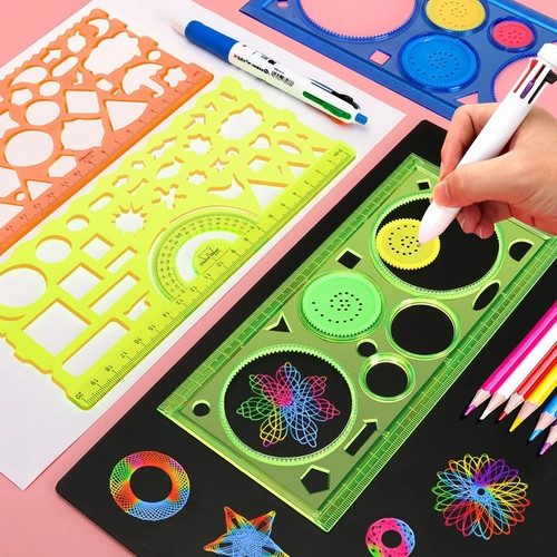 Spirograph zeichen set blumen - set,