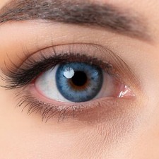 Kontaktlinsen farbig blau ohne