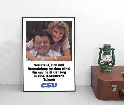 Poster csu franz josef strauss - csu,