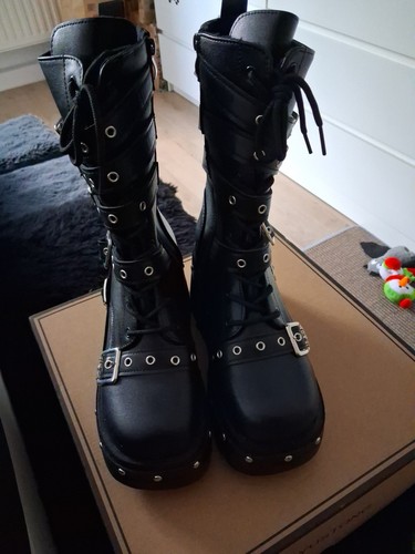 Plateau high heel stiefel - high,