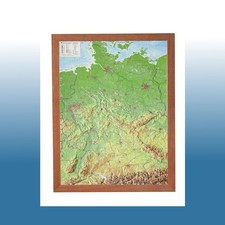 Deutschland, Reliefkarte, mit