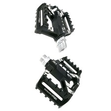 1Pair der Pedal-Schlupf-Plattform Flat Pedal Universal Mountainbike (schwarz)