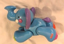 Fisher Price: Amazing Animals Blue Elephant Click Clack Toy 