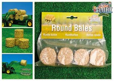 Kids Globe Rundballen Heuballen 4 Stück, Maßstab 1:32, Bauernhof, Futter