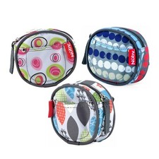 Hygienischer Taschenhalter rund Paci Tasche/Hülle/Beutel, antibakteriell, silber Reißverschluss