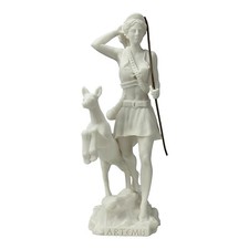 Artemis Diana Griechische Römische Göttin Statue Skulptur Figur Reinweiß Farbe