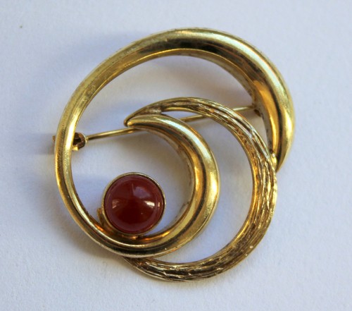 Vintage brosche double rolled - brosche,
