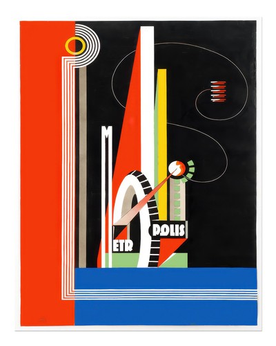 Art deco metropole wandkunst - art,