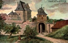 AK GRUSS AUS FRANKFURT MAIN AFFENTOR 1907 col. HESSEN