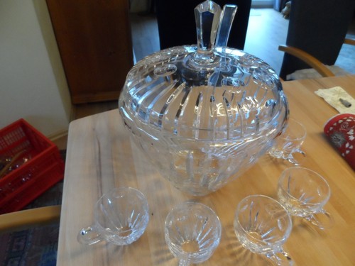 Vintage blei kristall bowle - vintage,