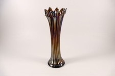 Vase Glas irisierend schwarz