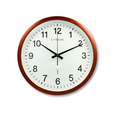 CLOXON Funkwanduhr 32,5 cm mit modernem Holzgehäuse Wanduhr Funk Holz