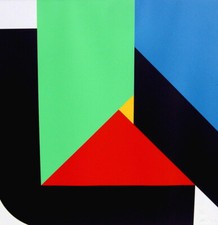 Georg Karl Pfahler 1925 / Konkrete Kunst / großer Siebdruck, handsigniert / 1977