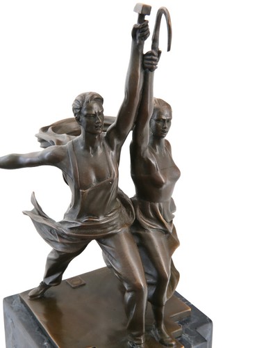 Bronze skulptur arbeiter und - arbeiter,
