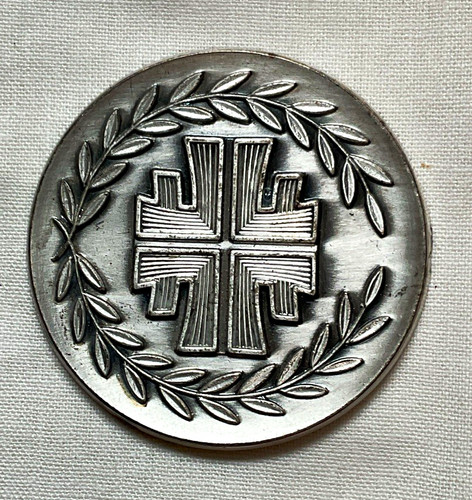 Runde metallmedaille plakette - runde, metallmedaille/plakette
