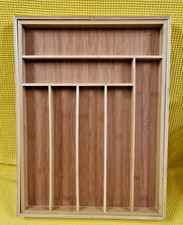 Bambus Besteckeinsatz Schubladeneinsatz ausziehbarer Schmall -- Retourenware--