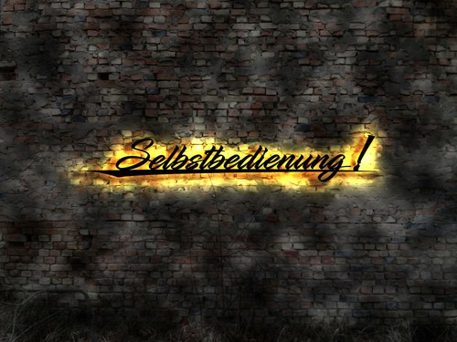 Selbstbedienung schild - selbstbedienung,