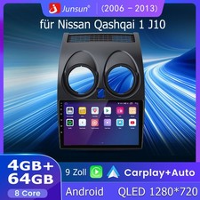 Für Nissan Qashqai J10 2006-2013 GPS Navi Autoradio Android 14 Bluetooth 8-Kern