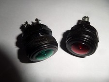 2 Kontrollleuchten, Oldtimer, VW  Schwimmer, Schlepper, LKW,  Rot und Grün