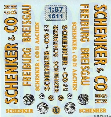 1611 decals schenker co - 1611, &