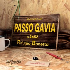 Giro PASSO GAVIA Blechschild Radsport Climb Italian d'Italia Radreise