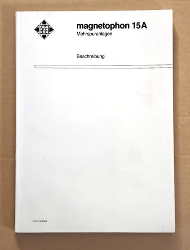 Manual telefunken magnetophon - manual,