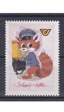 Österreich Schreib öfter Vignette Österreichische Post Fuchs Posthorn Postbote