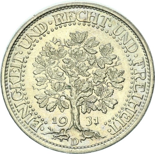 Weimarer republik reichsmark - weimarer, 5