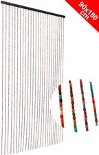 Türvorhang Bambus Insektenschutz Holzperlenvorhang Vorhang Deko Bunt 90x180cm