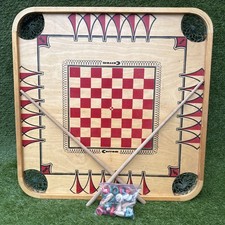 Vintage 1967 Carrom Wood Game