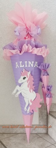 Schultüten bastelset einhorn - schultüten,