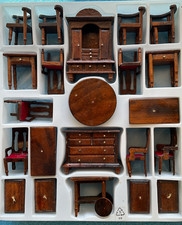 Vintage Puppenhaus Möbel-Set