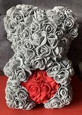 Rosenbär Grau Rosen Bär Teddybär Rose Valentinstag Jahrestag Hochzeitstag, Liebe