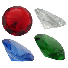 Glasdiamant Dekoration Deko Steine Diamanten Glasdiamanten B-Ware (4- 6 cm)