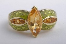 Ring Citrin 375 9K Gelb Gold