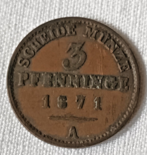 Preussen pfennige 1871 - 3,