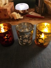 Wunderschöne Partylite Weihnachts Kerzen Glas Echt Süss 