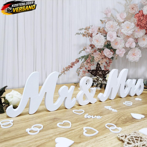 Hochzeitstischdeko mrs - hochzeitstischdeko, &