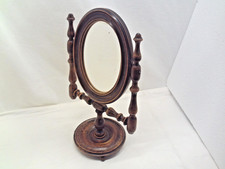 Tischspiegel alter Standspiegel Antik Schminkspiegel Holz gedrechselt schwenkbar