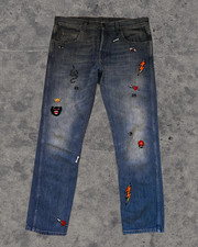 Gucci embroidered denim jeans - embroidered,