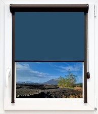 Kassettenrollo Verdunkelungsrollo Fenster Rollo Seitenzugrollo Kassette Braun