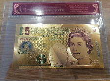 Goldschein Barren Münze Anlagebarren 5£ Schein zertifiziert Inflationsgeld: Gold