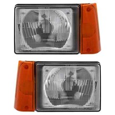 Scheinwerfer Set rechts & links Gelb R2 or H4 für Fiat Panda 141 141A