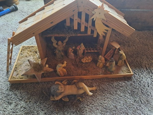 Alte weihnachtskrippe mit - weihnachtskrippe,