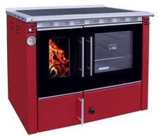 Küchenherd wasserführend SENKO C-25 Premium Bordo 25 kW Zentralheizung 