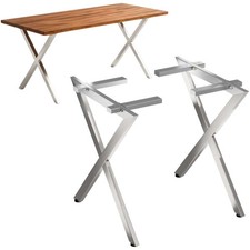 Tischbeine 2x Edelstahl 72 x