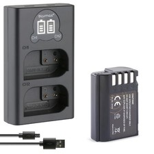 Akku + LCD Lader für Panasonic DMW-BLK22  Lumix DC S5 G9 GH5 II GH6  2250mAh