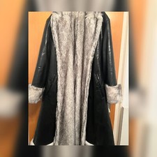 Leder und Pelz Mantel