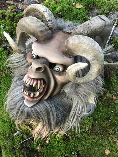 Krampus maske holz - krampus,