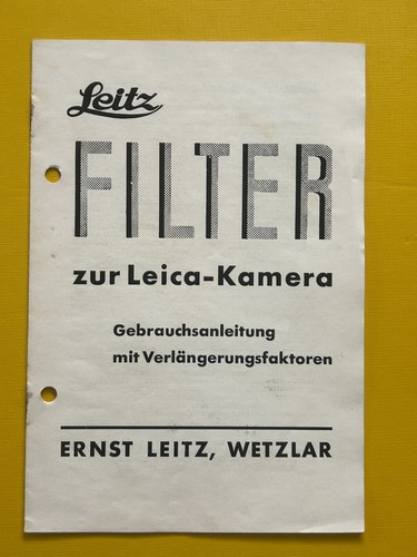 Leitz filter zur leica - leitz,